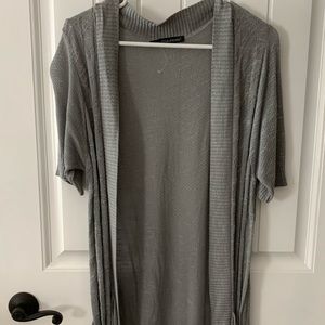 Maurices Gray Short Sleeve Cardigan